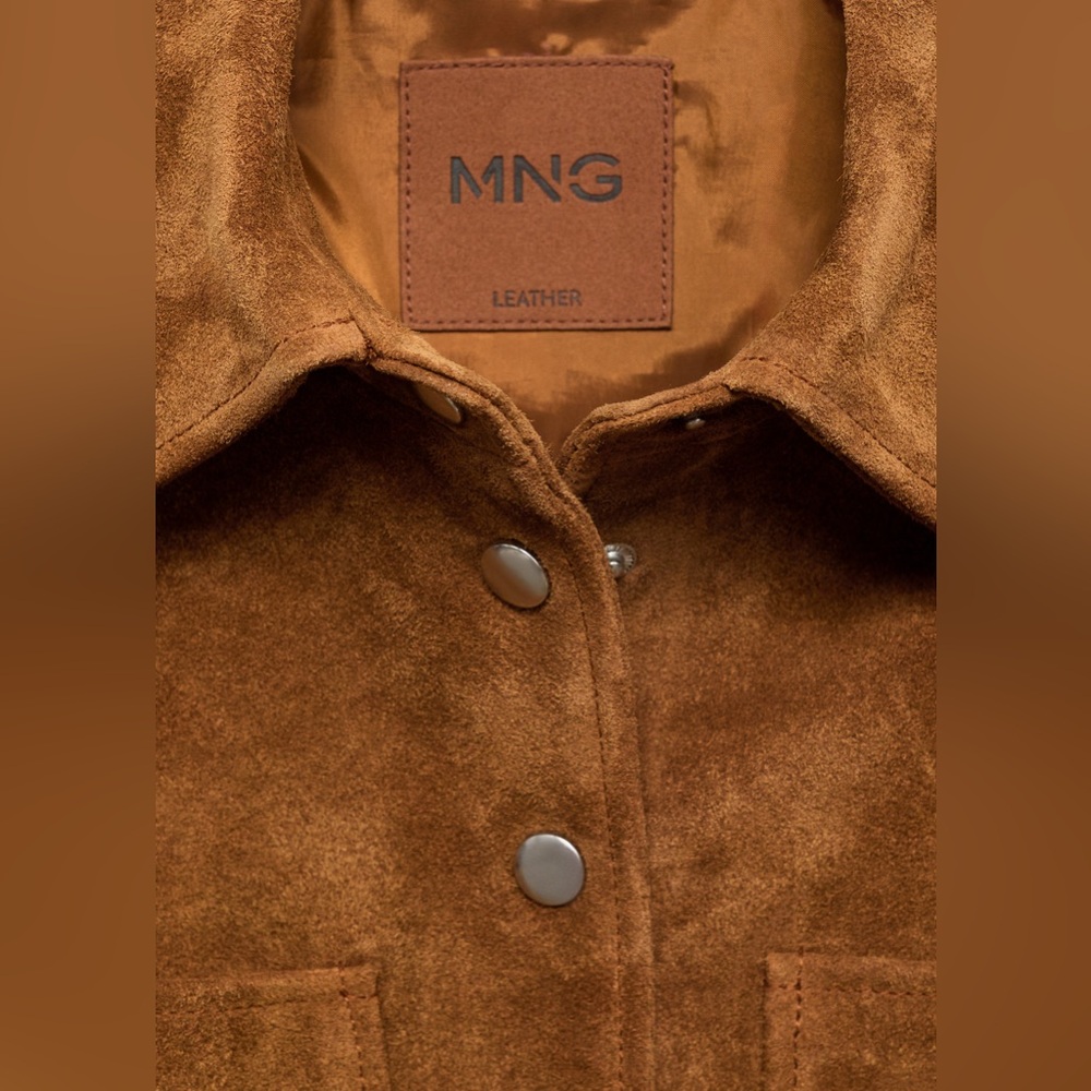 Mango | Buttoned Leather Jacket - Picture 7 of 8